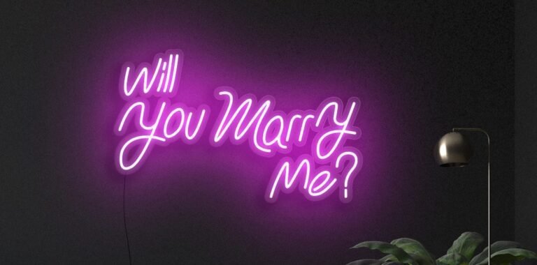 Create The Perfect Decoration For a Surprise Proposal With Exclusive Neon Signs.