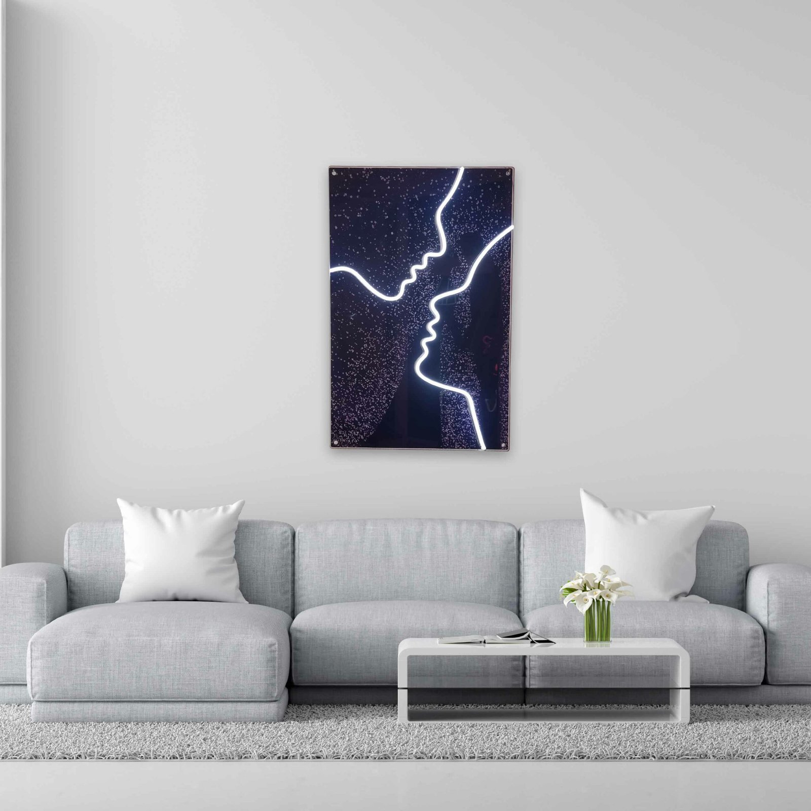 Neonart face Neon sign