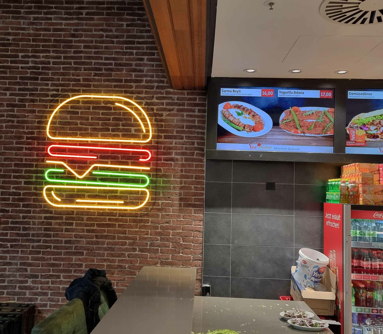 Burger Neon Schild