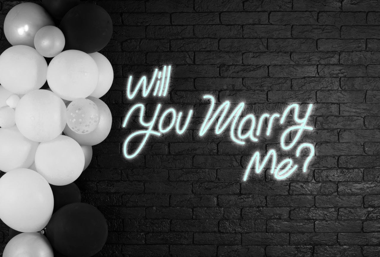 Will you marry me Neon sign