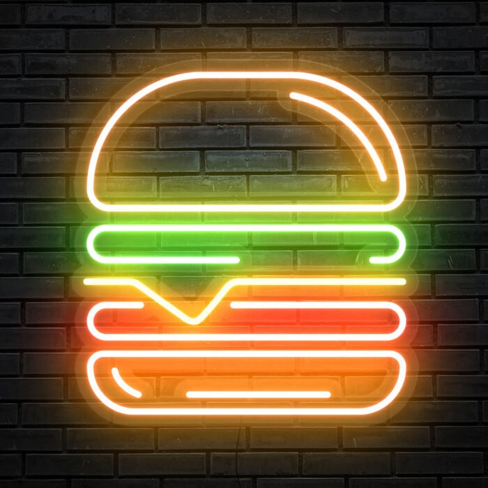 Burger Neon Schild
