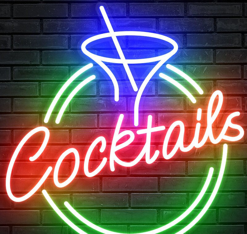 Cocktail Neon-Schild