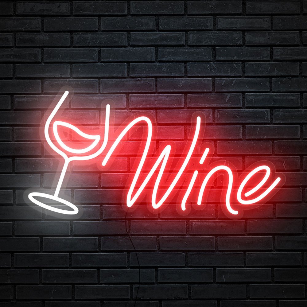 Wine neon sign