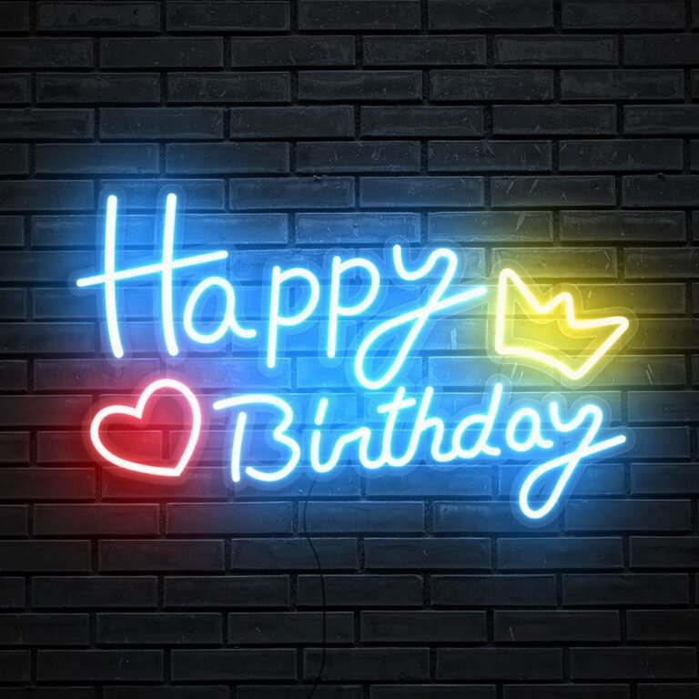 Happy Birthday Neon Sign